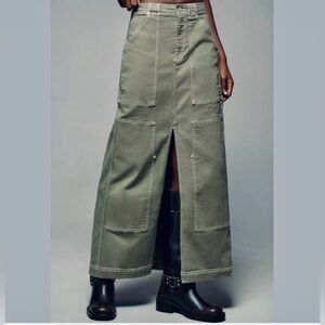 Pilcro Anthropologie Carpenter Maxi Skirt Sz 4 28 inch waist